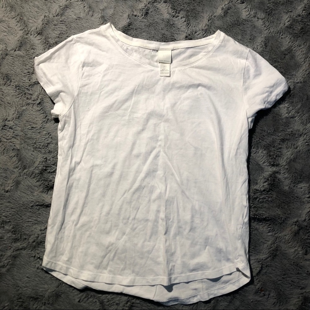 White H&M basic tee